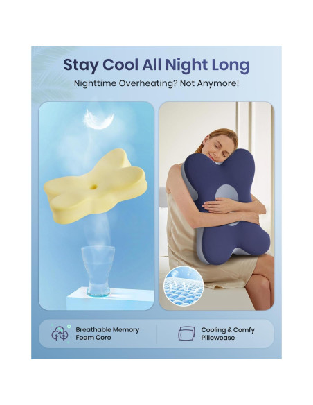 Almohada Cervical Ergonómica FAIORD KH1493 Espuma Viscoelástica Almohada Cervical Ergonómica FAIORD KH1493 Espuma Viscoelástica