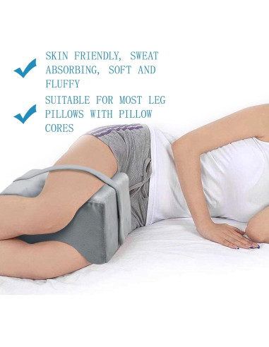 Funda de Almohada para Rodilla Tewloss 2 Pcs Gris 25.9x23.9 cm
