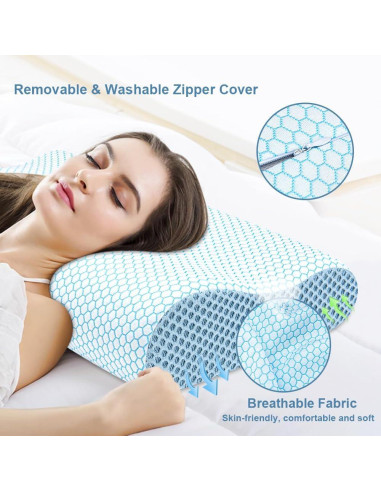 Almohada Cervical Firme Anvo de Espuma Viscoelástica 24x34.8cm