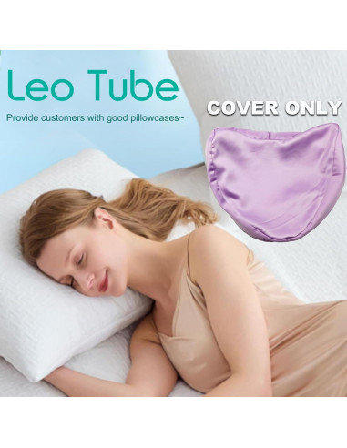 Funda de Almohada de Satén LeoTube para Almohada Contour - Púrpura Sonrosado