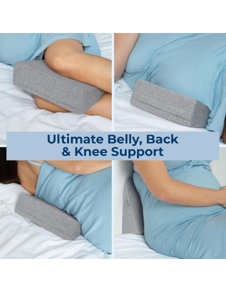 Almohada en Cuña 5 Estrellas Unidas para Embarazo y Dormir de Lado - Soporte Espuma Firme, Gris Natural Almohada en Cuña 5 Estrellas Unidas para Embarazo y Dormir de Lado - Soporte Espuma Firme, Gris Natural