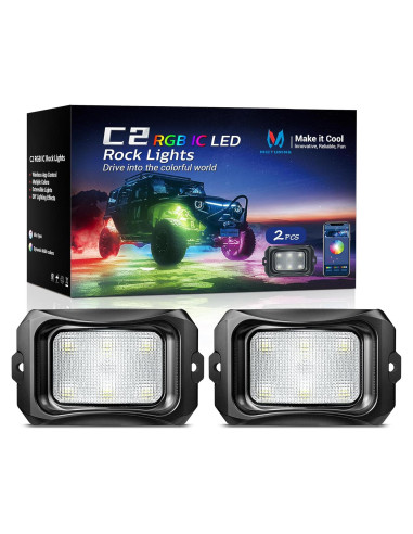 Luces LED MICTUNING C2 Max RGB+IC 2 Pods a Prueba de Agua