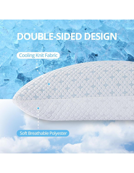 Almohada Queen EGOHOME Espuma Memoria Ajustable Fresca Almohada Queen EGOHOME Espuma Memoria Ajustable Fresca