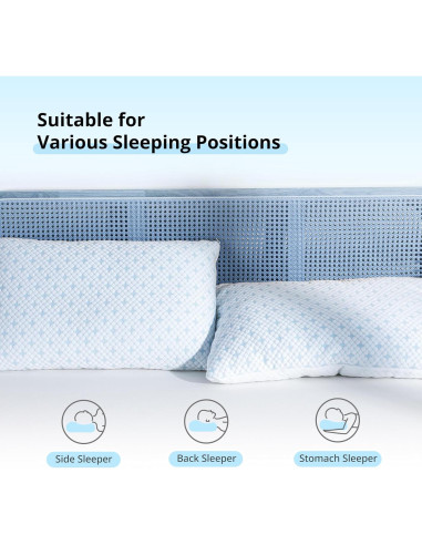 Almohada Queen EGOHOME Espuma Memoria Ajustable Fresca