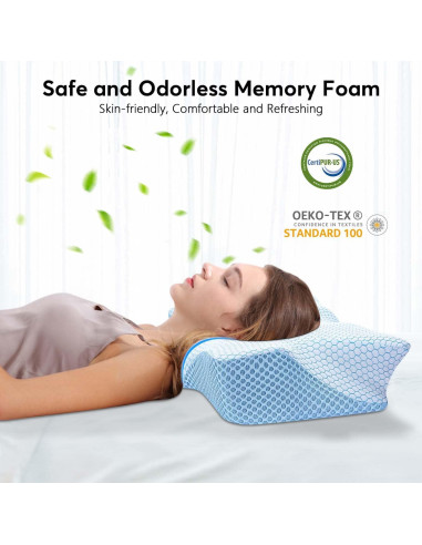 Almohada Cervical Firme Anvo - Espuma Viscoelástica 61x40.6cm