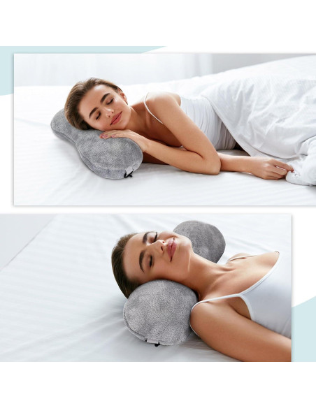 Almohada para el Cuello Colingmill Gris Ajustable 45.72x17.78cm Almohada para el Cuello Colingmill Gris Ajustable 45.72x17.78cm
