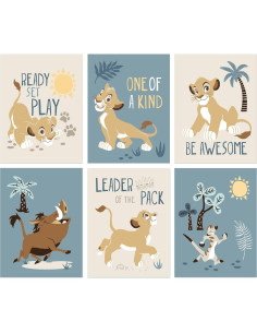 Arte de Pared Disney El Rey León Lambs & Ivy - Simba, Pumba, Timon 2