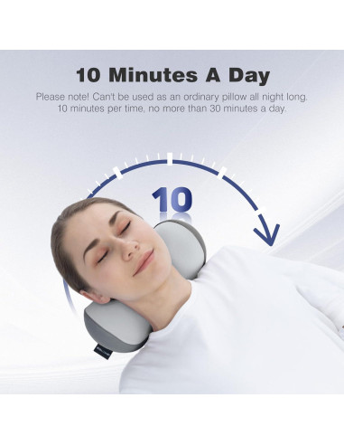 Almohada Cervical Urnexttour Espuma Viscoelástica Gris 35.5x12.7cm