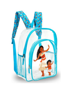 Mochila Escolar Transparente Disney Moana 40.6 cm + Botella 2