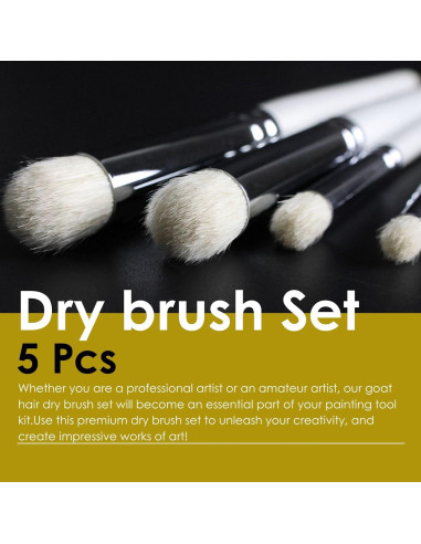 Set de 5 Pinceles Secos GACDR para Pintura de Miniaturas