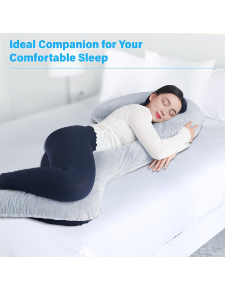 Almohada Corporal EKEPE 172.72 cm Espuma con Memoria Gris Almohada Corporal EKEPE 172.72 cm Espuma con Memoria Gris