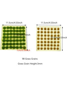 Césped Simulado Cayway Tufts 94PCS para Diorama y Paisaje 2