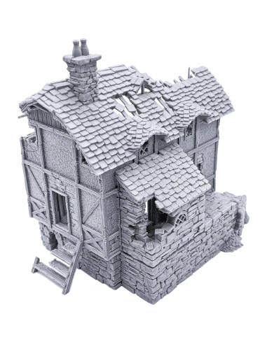Molino de Agua Arruinado EnderToys para RPG y Wargames 28mm