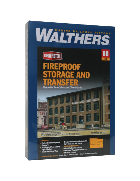 Kit Edificio Almacenamiento Walthers 32.7x17.8cm a Prueba de Fuego Kit Edificio Almacenamiento Walthers 32.7x17.8cm a Prueba de Fuego
