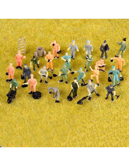 Set 27 Figuras Miniatura Trabajadores 1:87 Warmtree con Rocas Set 27 Figuras Miniatura Trabajadores 1:87 Warmtree con Rocas