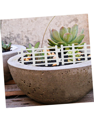 Cerca de Jardín Miniatura SUPVOX 50 Piezas Blanco PP