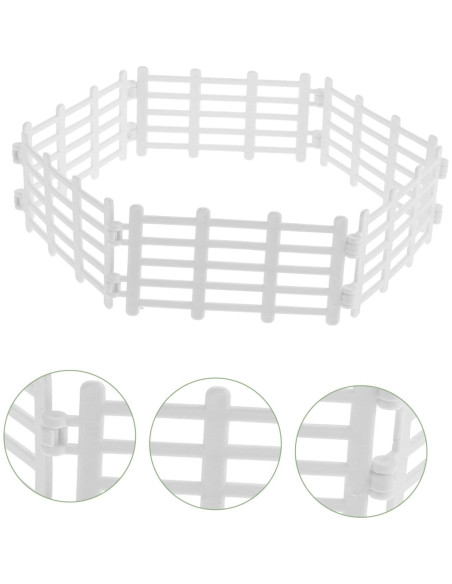 Cerca de Jardín Miniatura SUPVOX 50 Piezas Blanco PP Cerca de Jardín Miniatura SUPVOX 50 Piezas Blanco PP