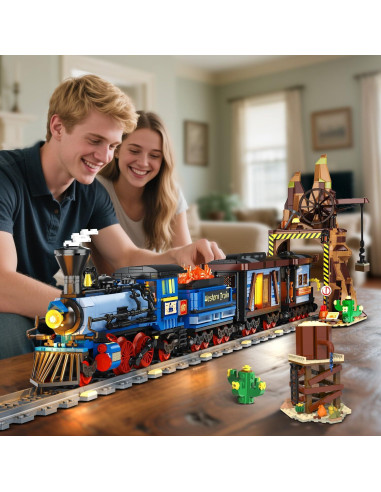 Juego de Construcción de Tren del Oeste INSOON 1912 PZS LED