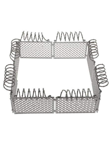 Juego de Cercas Miniatura DIY VICASKY - Plástico Gris Claro 19x19x8.7cm Juego de Cercas Miniatura DIY VICASKY - Plástico Gris Claro 19x19x8.7cm