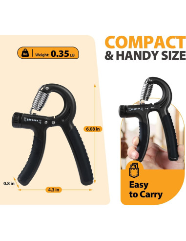 Entrenador de Fuerza de Agarre NIYIKOW 2 Pack 10-60kg Ajustable