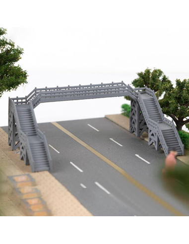 Puente Peatonal Miniatura Vaveren 1:87 para Modelos de Tren