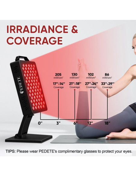 Panel de Terapia de Luz Roja Pedete M70, 70 LEDs, 4 Longitudes de Onda Panel de Terapia de Luz Roja Pedete M70, 70 LEDs, 4 Longitudes de Onda