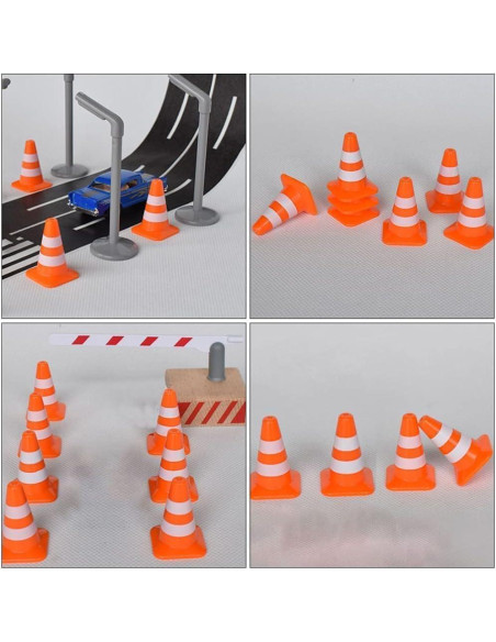 14 Mini Conos de Tráfico Naranjas Dwuww para Dioramas 14 Mini Conos de Tráfico Naranjas Dwuww para Dioramas