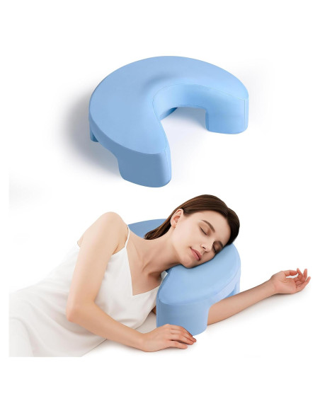Almohada Ergonómica TMVAP para Durmientes Laterales Azul 53x25cm Almohada Ergonómica TMVAP para Durmientes Laterales Azul 53x25cm