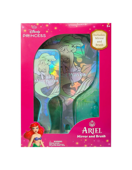 Conjunto de Spa Disney Ariel para Niñas - Cepillo y Espejo Conjunto de Spa Disney Ariel para Niñas - Cepillo y Espejo