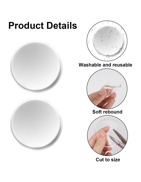 8 Parches de Forro Prostético BOXOB 6.6cm Reutilizables Gel 8 Parches de Forro Prostético BOXOB 6.6cm Reutilizables Gel