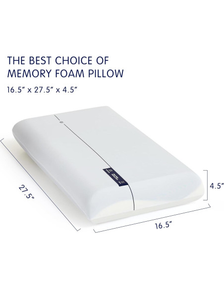 Almohada de Espuma de Memoria SyMax 2 Paquete con Funda Enfriadora Almohada de Espuma de Memoria SyMax 2 Paquete con Funda Enfriadora