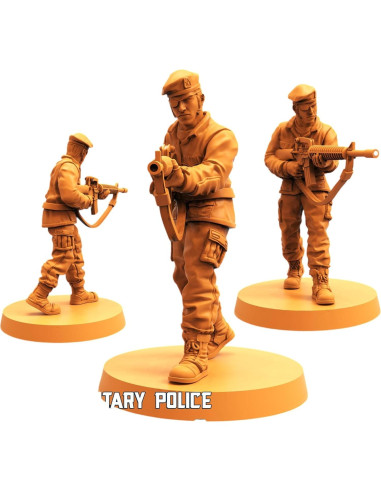 Miniaturas Sin Pintar TYL Policía Militar Humana 32mm - Combo de 5