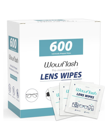 Toallitas de Limpieza Wowflash 600 Unidades para Lentes