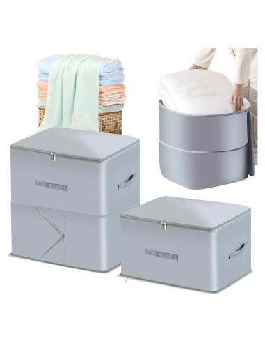 Organizador de Compresión Foleto X-Large Gris para Ropa y Edredones