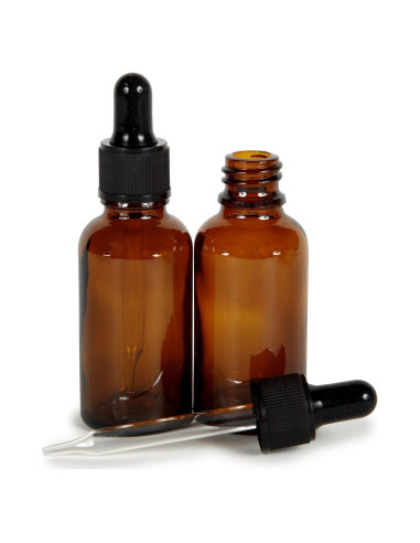 Botellas de Vidrio Ámbar Vivaplex 4 oz con Goteros - 2 pack