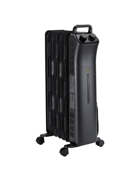 Calefactor Radiante Portátil Amazon Basics 1500W Negro 7 Aletas Calefactor Radiante Portátil Amazon Basics 1500W Negro 7 Aletas