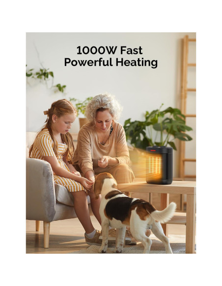 Calentador Personal Eléctrico Pereysi PTC-SH009S 1000W Silencioso Calentador Personal Eléctrico Pereysi PTC-SH009S 1000W Silencioso