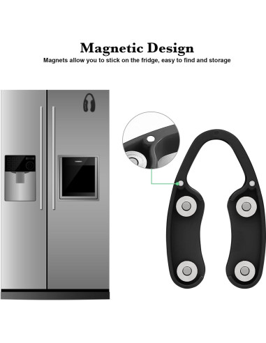 Cortador de Foil GOBETTER 2 Pcs Acero Inoxidable Negro