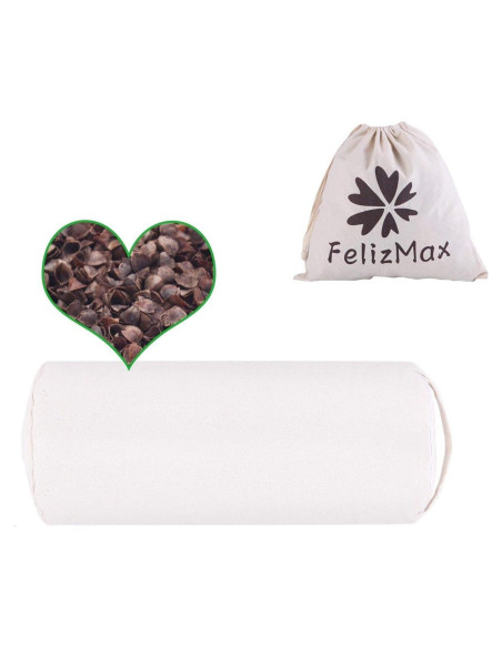 Almohada Cilindro Mediano FelizMax de Trigo Sarraceno Orgánico 35.56x15.24cm Almohada Cilindro Mediano FelizMax de Trigo Sarraceno Orgánico 35.56x15.24cm