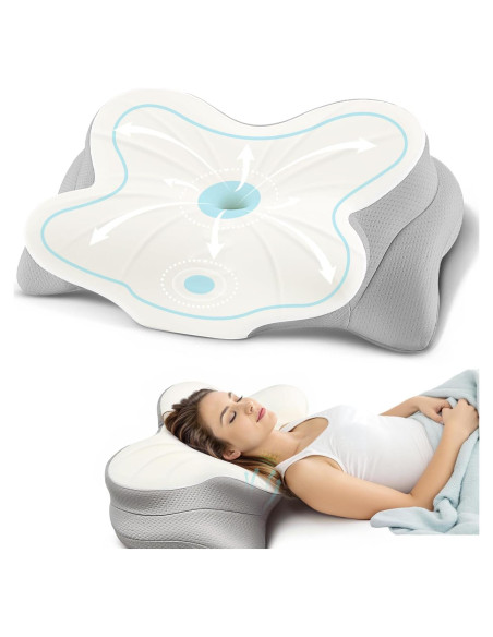 Almohada Cervical TAZIKAS PRO Espuma Viscoelástica 2 en 1 Almohada Cervical TAZIKAS PRO Espuma Viscoelástica 2 en 1