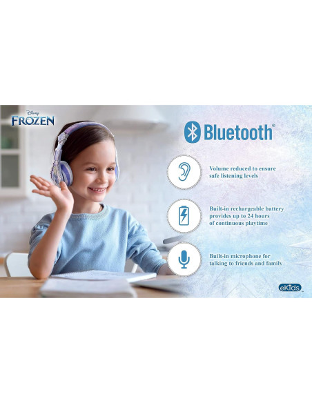 Auriculares Bluetooth eKids Frozen 2 con micrófono y volumen seguro Auriculares Bluetooth eKids Frozen 2 con micrófono y volumen seguro
