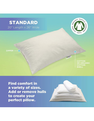 Pillow Ecológico Estándar Bean Products 50.8x66 cm Algodón Orgánico