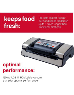 Sellador al Vacío NESCO VS-12 130W con Bolsas Incluidas 2