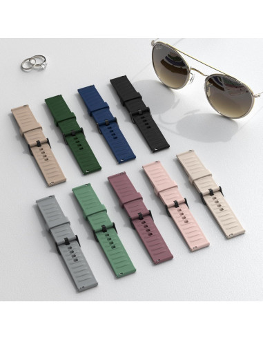 Correa de Reloj de Silicona Meliya 22mm Liberación Rápida