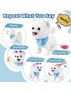 Juguete Interactivo Perro Samoyedo Ylpaprm 24.9cm para Niños 2