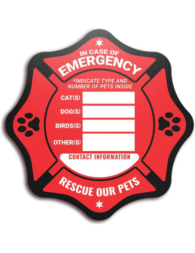 Imán de Emergencia KCD para Rescate de Mascotas - 12 cm