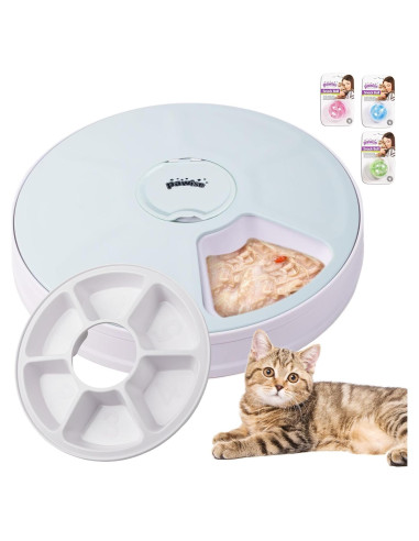 Dispensador Automático de Comida Pawise 6 Comidas 240ml