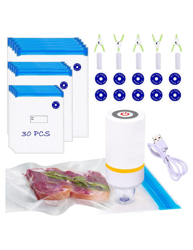 Juego de Sellador al Vacío Kosbon 42 PCS - 30 Bolsas Reutilizables