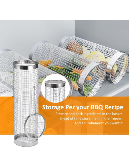 Cesta Parrilla Acero Inoxidable YMXHK 2 PCS Rectangular Cesta Parrilla Acero Inoxidable YMXHK 2 PCS Rectangular