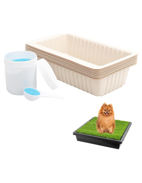 Paquete de 10 bandejas desechables Pee-Pod PetSafe con esponja Paquete de 10 bandejas desechables Pee-Pod PetSafe con esponja